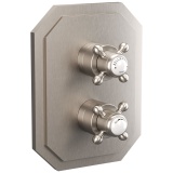 Cutout image of Crosswater Belgravia Brushed Nickel Triple Outlet Thermostatic Shower Valve